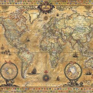 Køb Antique World Map - 1000 brikker Brætspil