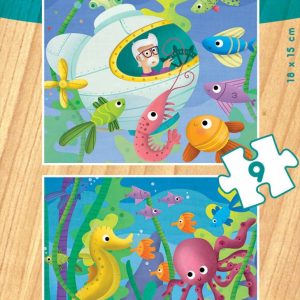 Køb Aquatic Animals - 2x9 brikker Brætspil