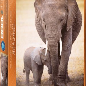 Køb Elefant med Baby - 1000 brikker Brætspil