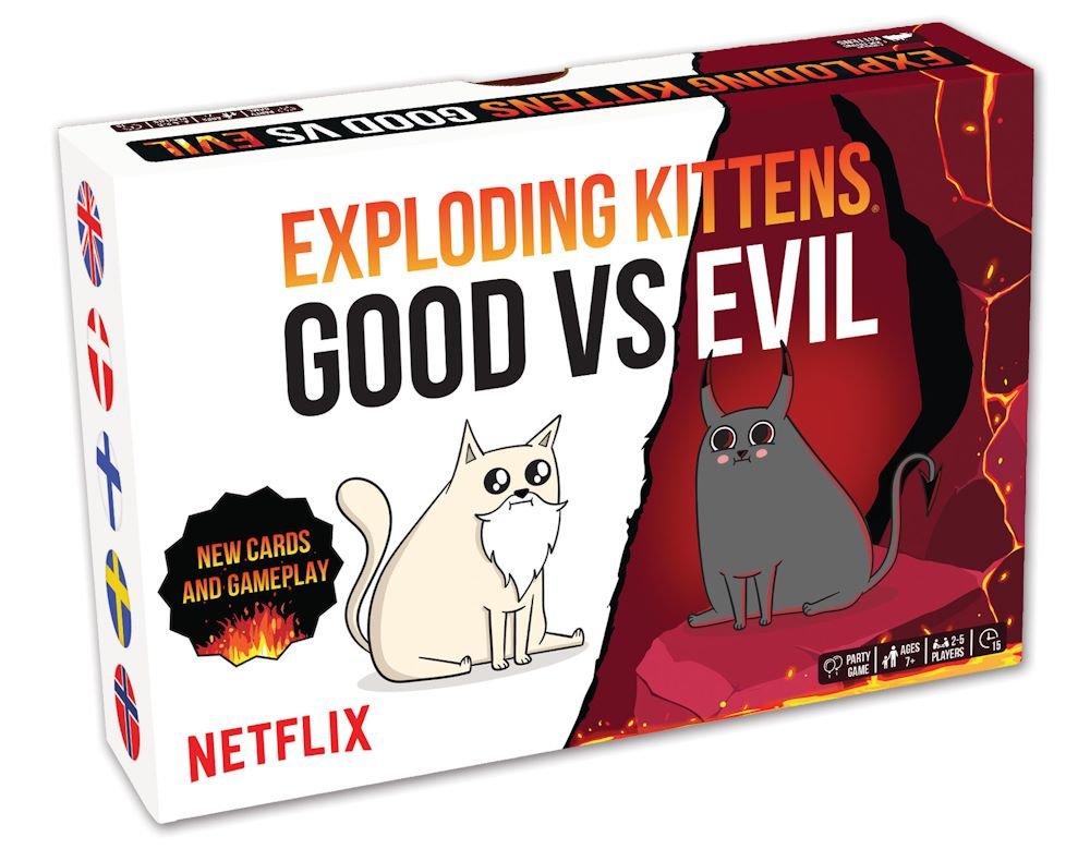 Køb Exploding Kittens Good vs. Evil (Dansk) Brætspil
