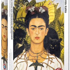 Køb Frida Kahlo: Selvportræt med torne-halskæde - 1000 brikker Brætspil
