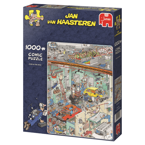 Køb Jan van Haasteren - Cars in the Make - 1000 brikker Brætspil