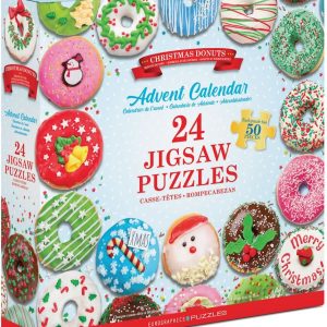 Køb Julekalender - Donuts (24 X 50 brikker) Brætspil
