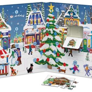 Køb Julekalender - Jul i byen (24 x 50 brikker) Brætspil