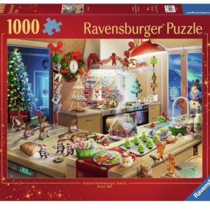 Køb Julekaos i køkkenet - 1000 brikker Brætspil