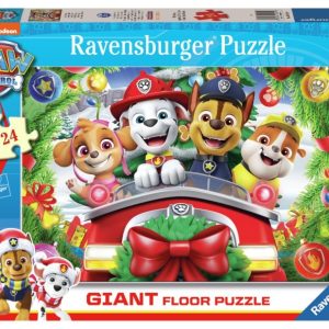 Køb Paw Patrol: Jul - 24 brikker Brætspil
