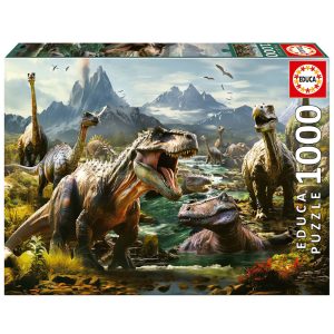 Køb Skræmmende dinosaurer - 1000 brikker Brætspil