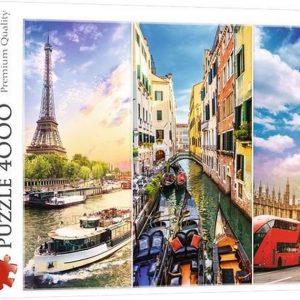 Køb Trip around Europe - 4000 Brikker Brætspil