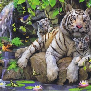 Køb White Tigers of Bengal - 1000 brikker Brætspil